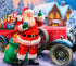Santa Claus on Christmas Car